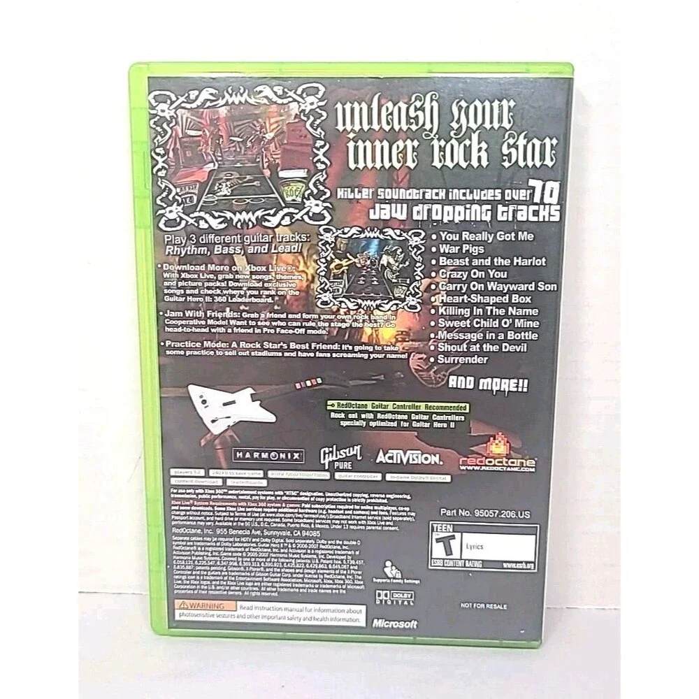 Guitar Hero II 2 (Microsoft Xbox 360, 2007) CIB